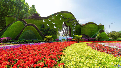 红河红河县绿雕 节日景观 花瓶花塔花树 来图定制